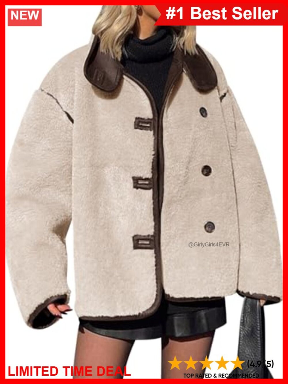 Faux Fur Jacket Warm Winter Stand Collar Coat